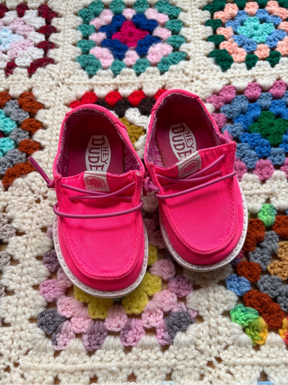 Hey Dude Toddler Pink Canvas Shoes